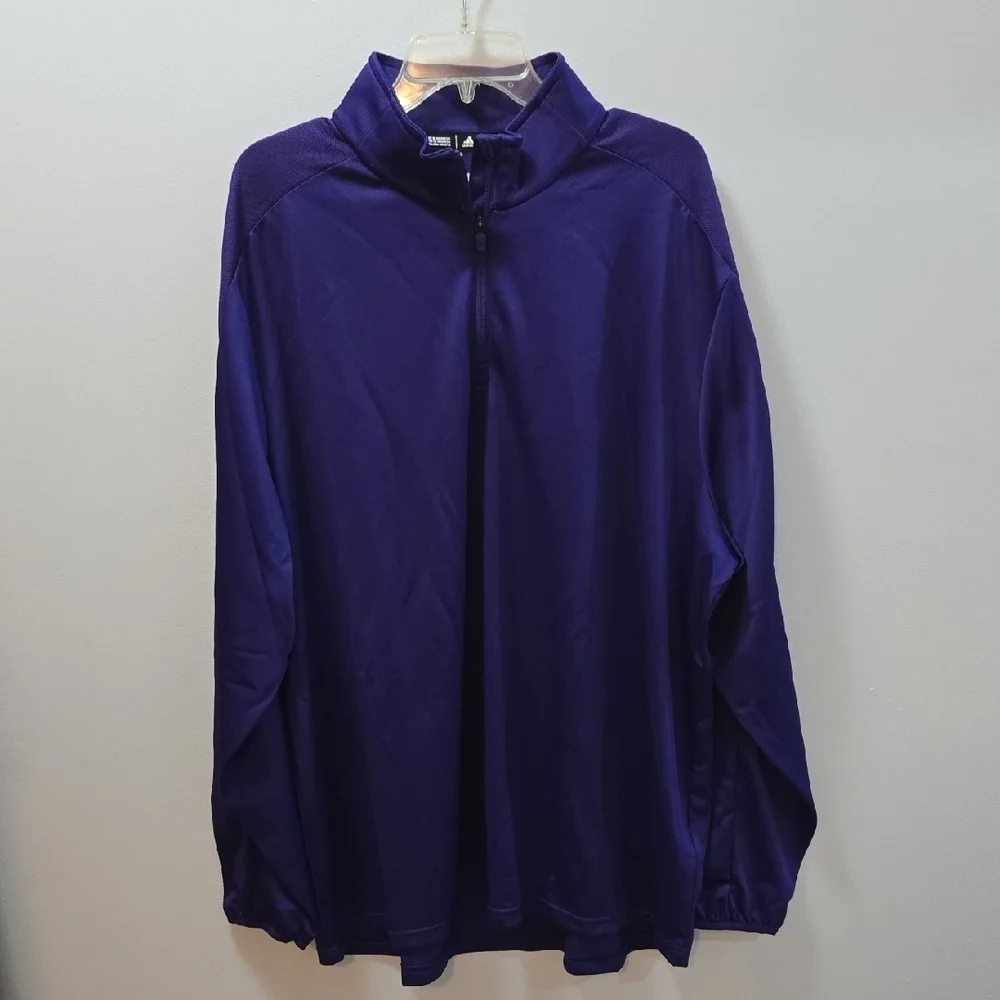 ADIDAS Men's Collegiate Purple/BL QUARTER Zip 2XL NWT 💜💙💜💙